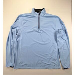 Greyson Quarter Zip Pullover Blue Performance Golf Athletic Top Mens Medium LOGO